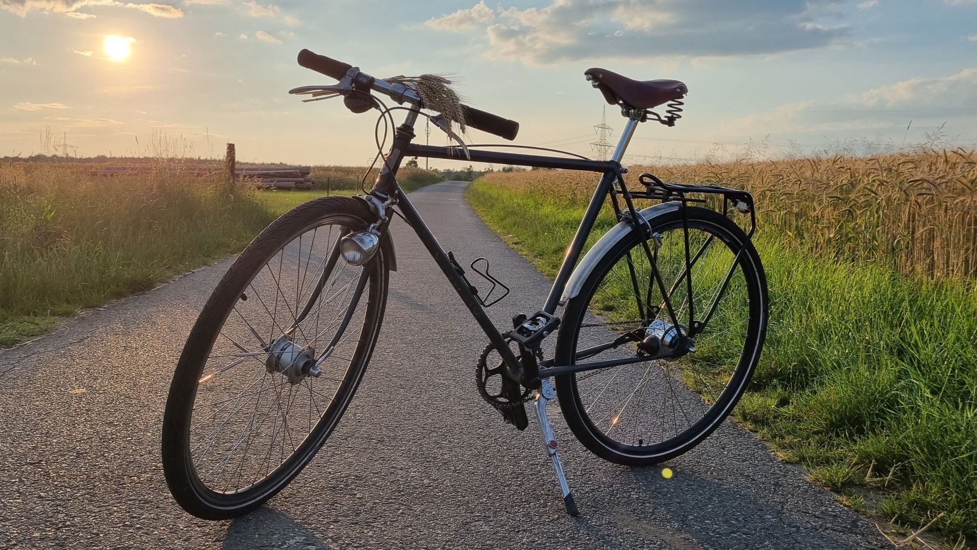 Fahrrad im Sonnenschein